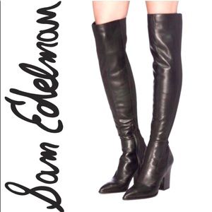 Sam Edelman Over The Knee Black Boots